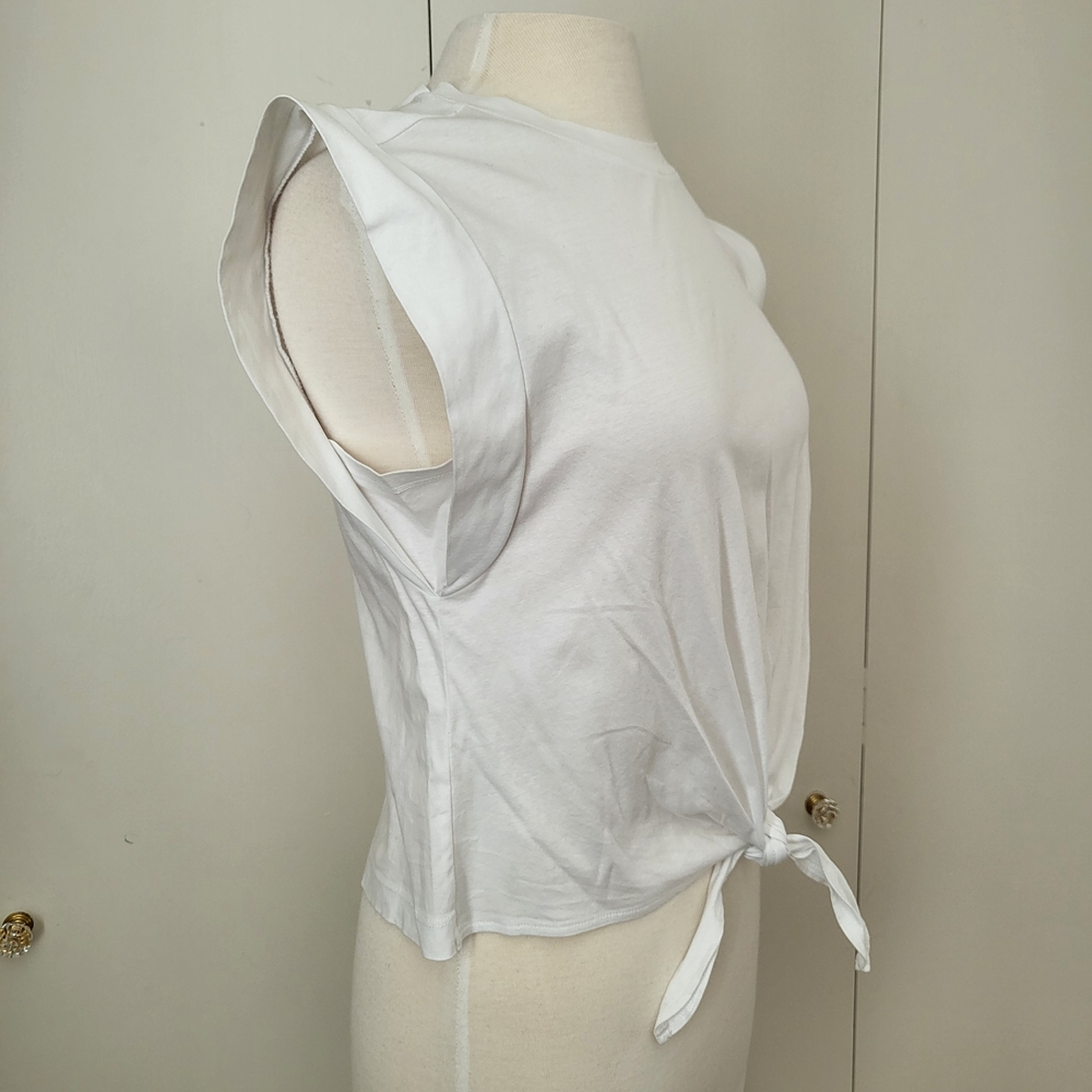 Scotch & Soda Relaxed-Fit Knotted White T-Shirt Small - Picture 2 of 10